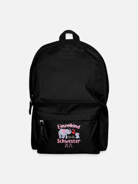 Einzelkind Große Schwester 2025 - Rucksack - Schwarz