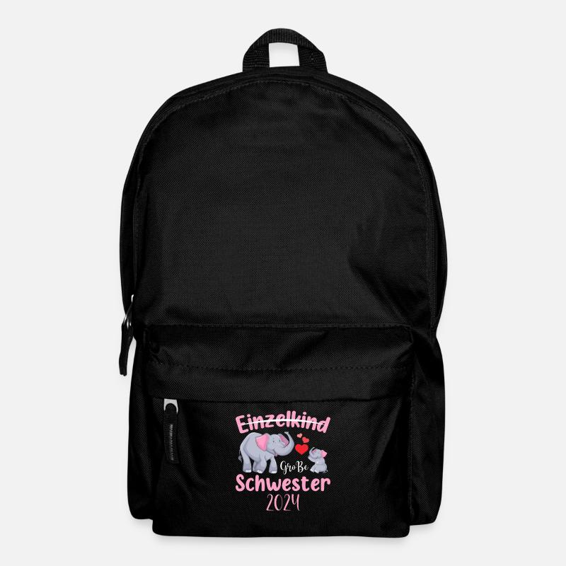 Einzelkind Große Schwester 2024 - Rucksack - Schwarz
