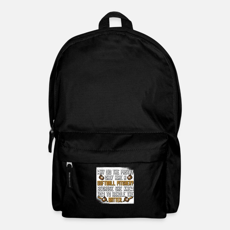 Softball Witzig - Rucksack - Schwarz