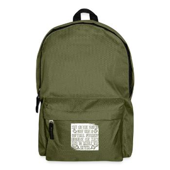 Softball Lustig - Rucksack - Olivgrün - Vorne