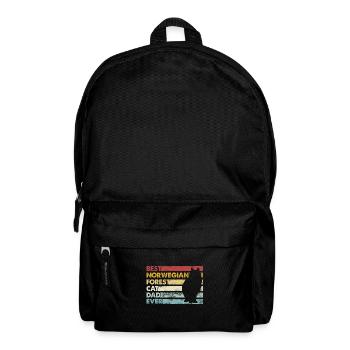 Bester Vater Aller Zeiten - Norwegische Waldkatze - Rucksack - Schwarz - Vorne