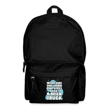 Kuh Milch Lustig Milchwagen - Rucksack - Schwarz - Vorne