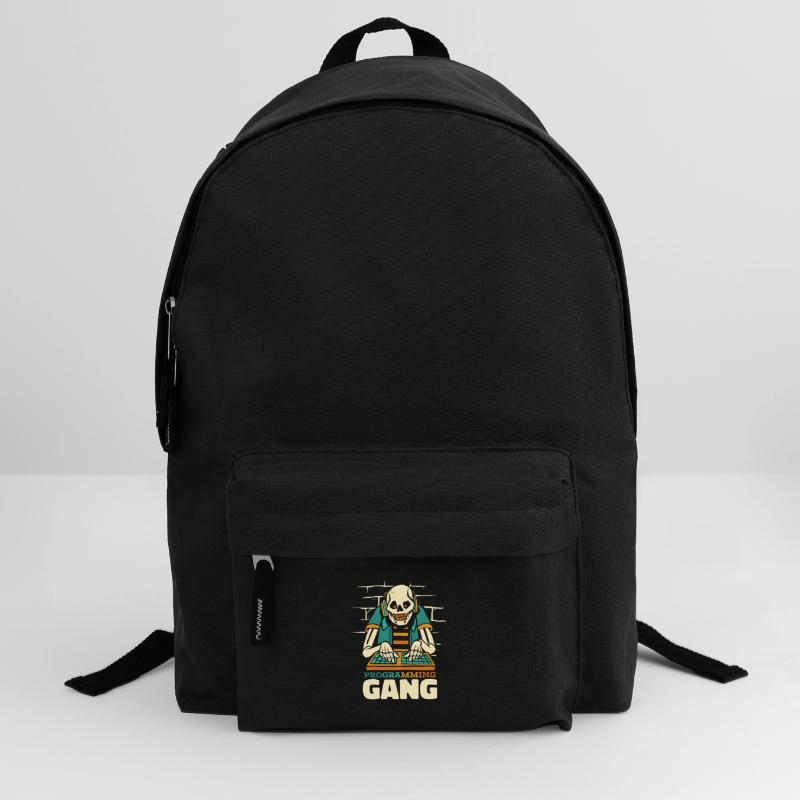 Entwickler Coder Programmierer Skelett Rucksack