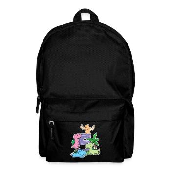 5 Jahre alt - 5. Geburtstag mit Tier Motiv - Rucksack - Schwarz - Vorne