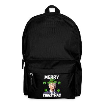 Biden St Patricks Day Merry Christmas Shirt, FJB - Backpack - black - Front