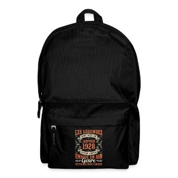 Les Légendes Sont Nées En Janvier 1928 Cadeau - Sac à dos - noir - Devant