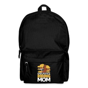 Pferd Reitsport Mama Ausdauerreiten - Rucksack - Schwarz - Vorne