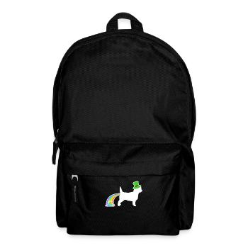 St. Patricks Hund - Cairn Terrier - Rucksack - Schwarz - Vorne