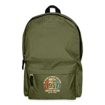 September 1957 66 Jahre Jubiläumsgeschenk - Rucksack - Olivgrün - Vorne
