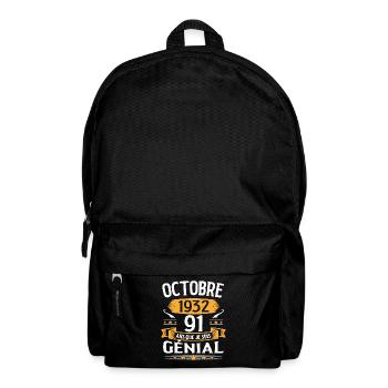 Octobre 1932 91 Ans Que Je Suis Génial Cadeau - Sac à dos - noir - Devant