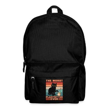 Hobby Gardener Garden Funny Garden Cat - Backpack - black - Front