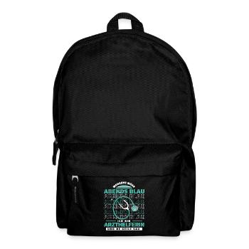 Arzthelferin Morgens Mde Abends Blau - Rucksack - Schwarz - Vorne