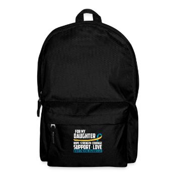 Down Syndrom T21 Trisomie Tochter - Rucksack - Schwarz - Vorne