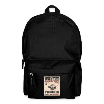 Wanted fish - flounder fishing - Backpack - black - Front