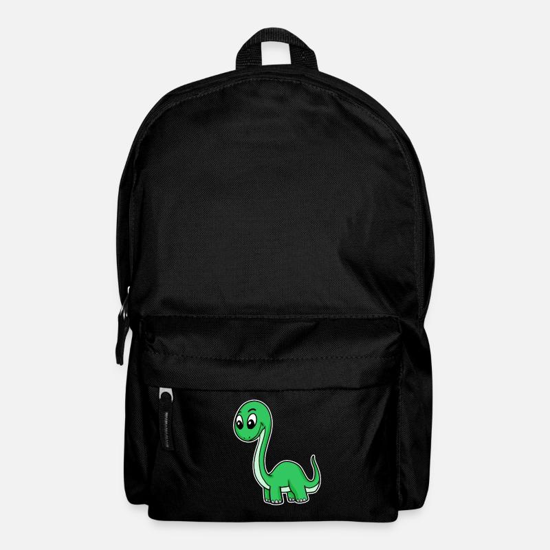 grüner Dino - Rucksack - Schwarz