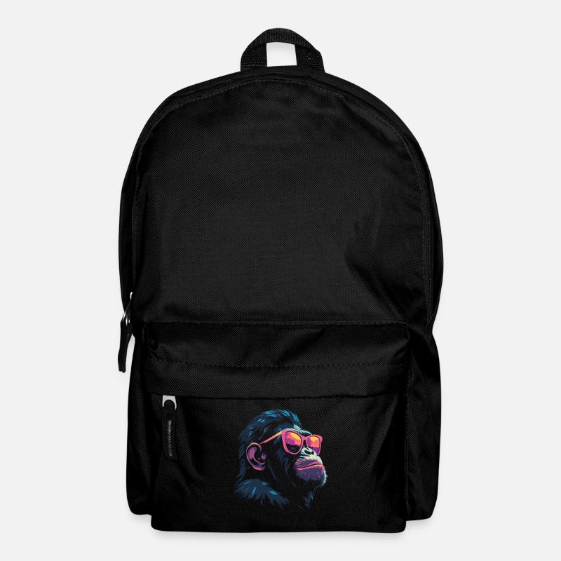 Kühle Schimpanse Sonnenbrille - Rucksack - Schwarz
