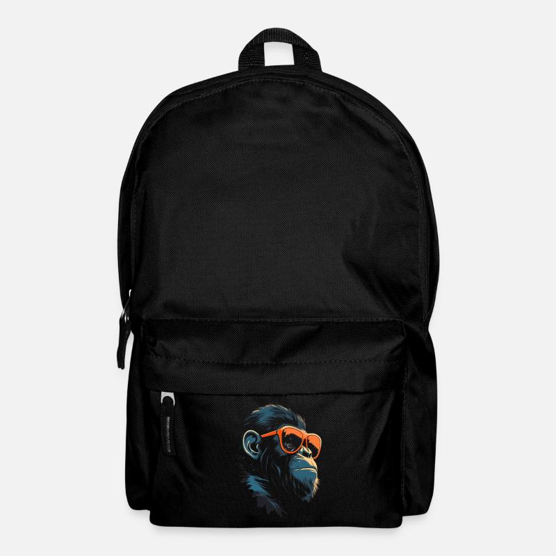 Schimpanse Sonnenbrille - Rucksack - Schwarz