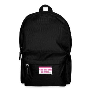 Développeur Coder Programmeur Girl - Sac à dos - noir - Devant