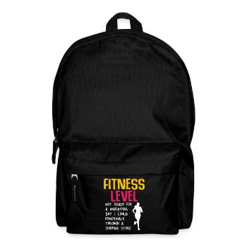 Einkaufsgeschäft Marathon - Frauen Fitnessstudio - Rucksack - Schwarz - Vorne