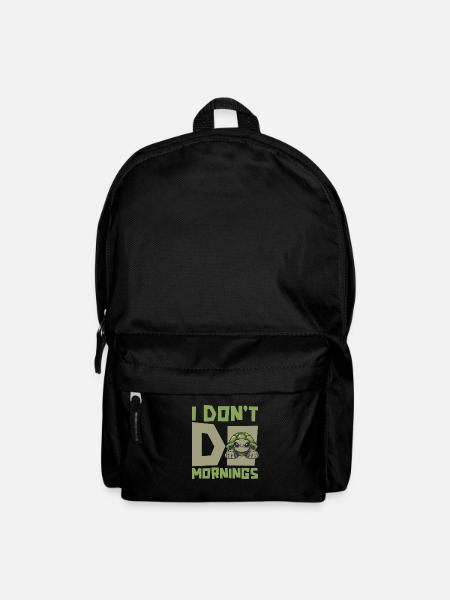 Tortue Drôle Je Ne Fais Pas De Matins - Sac à dos - noir