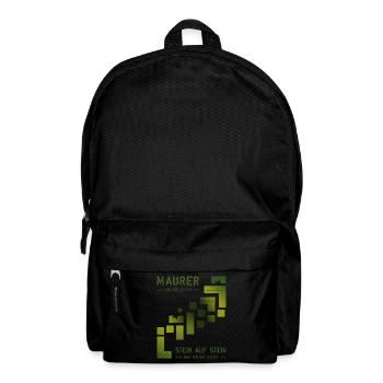 Maurer Hochbau Steinmetz - Rucksack - Schwarz - Vorne
