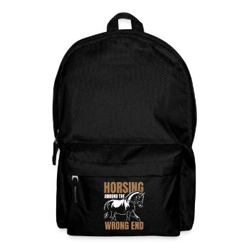 Pferd Reitsport - Rucksack - Schwarz - Vorne