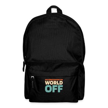 Wakeboard Wakeboarder Wakeboarding On World Off - Backpack - black - Front