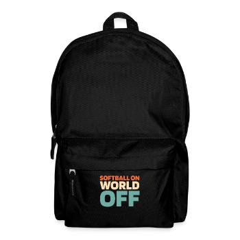 Softball Softball On World Off - Backpack - black - Front