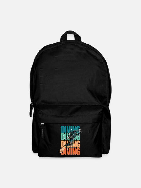 Tauchen Taucher - Rucksack - Schwarz