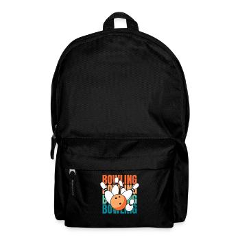 Bowling Bowlen Bowler - Rucksack - Schwarz - Vorne