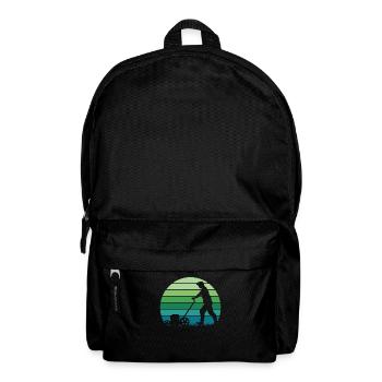 Rasenmäher Mähen - Rucksack - Schwarz - Vorne