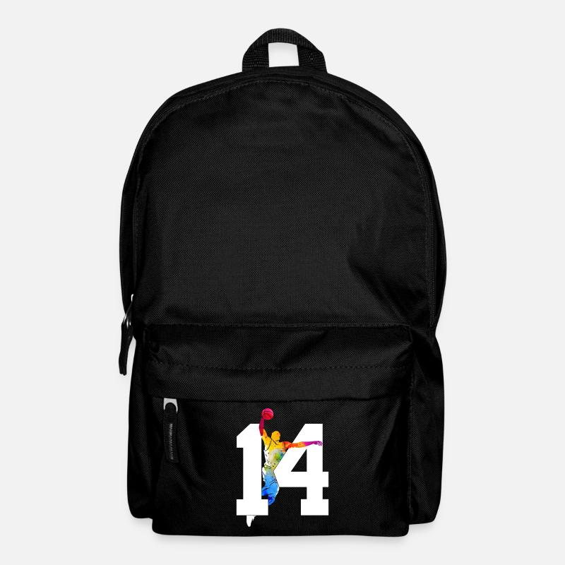NUMMER 14 BASKETBALL 14. GEBURTSTAG - Rucksack - Schwarz