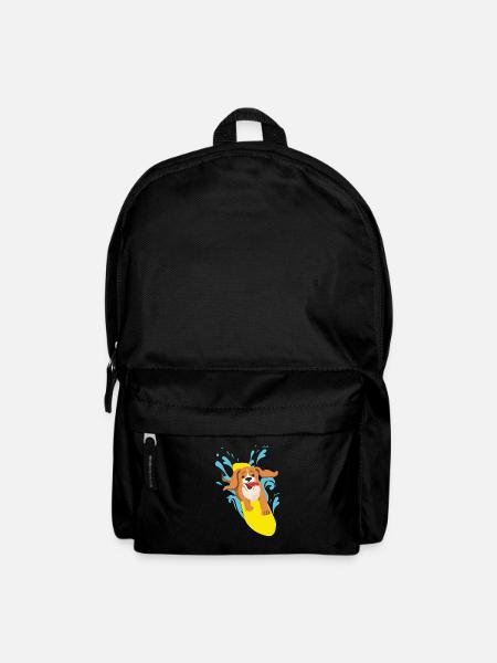 Surf Dog Dog Cocker Spaniel Surfer cadeau de surf - Sac à dos - noir