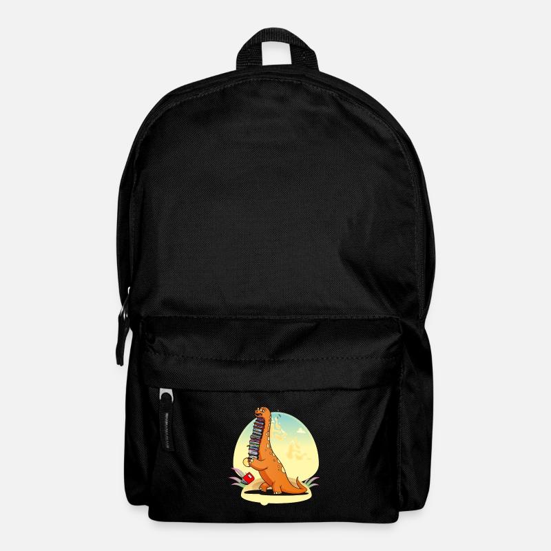 Dinosaurier Buch Dino Bücher Leseratte Geschenk - Rucksack - Schwarz