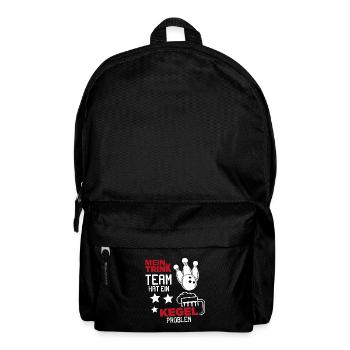 kegel bowling trinken saufen team kegelclub - Rucksack - Schwarz - Vorne