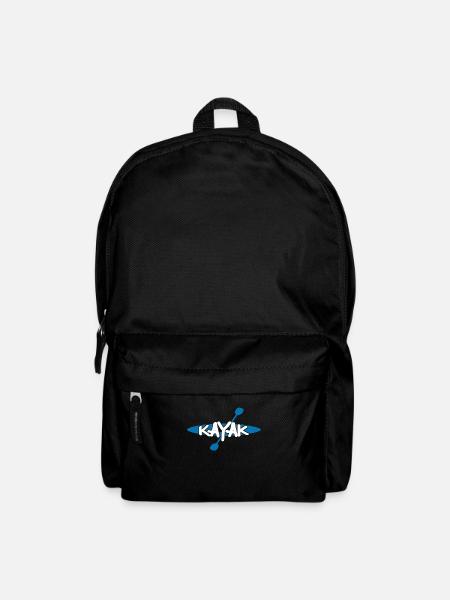 Kajak Wassersport Geschenk I Kanu Kayak Kajaker - Rucksack - Schwarz