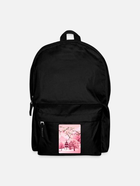 Japanische Kirschblüte Japanische Kunst - Rucksack - Schwarz