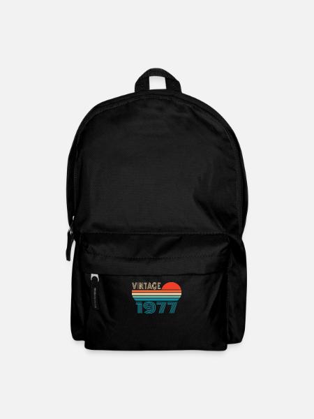 Vintage 1977 birthday retro vintage gift - Backpack - black