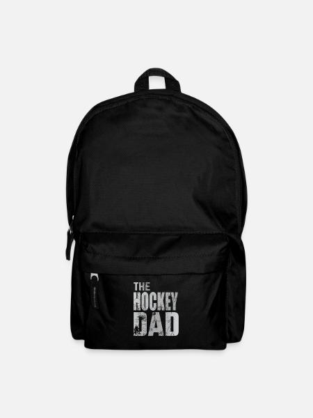 Hockey Vater Feldhockey Papa Goalie Puck Geschenk - Rucksack - Schwarz
