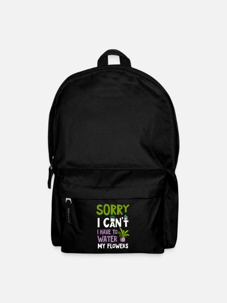 I have to water my flowers - Backpack - black