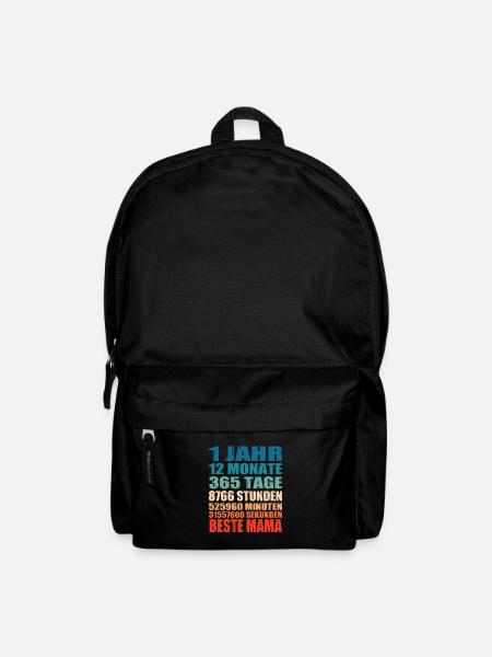 1 Jahre Beste Mama Spruch Muttertag Geschenk - Rucksack - Schwarz