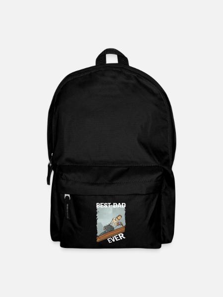 Best Dad Ever Dachdecker Vatertag Herrentag - Rucksack - Schwarz