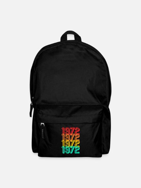 1972 born retro year of birth 1972 gift - Backpack - black