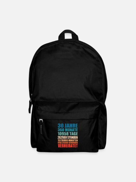 30 Jahre Verheiratet Hochzeit Partnerlook Geschenk - Rucksack - Schwarz