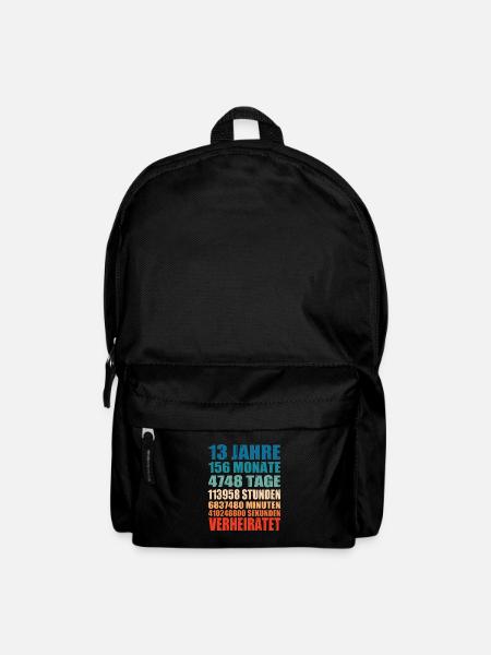 13 Jahre Verheiratet Hochzeit Spruch Geschenk - Rucksack - Schwarz