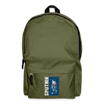 USSR Sowjetisch Sternen Gagarin Sputnik Vintage - Rucksack - Olivgrün - Vorne