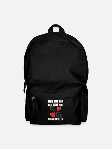 Der Tut Nix Der Will Nur Skat Spielen - Rucksack - Schwarz