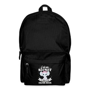 J'ai Un Secret Je Vais Être Grande Soeur - Sac à dos - noir - Devant