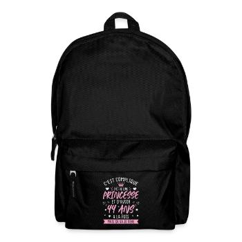 Une princesse et d'avoir 44 ans, Cadeau 44 ans - Sac à dos - noir - Devant