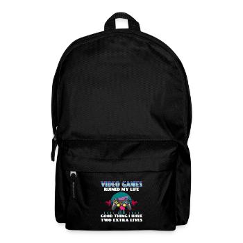 Videospiele Gamer Spruch 90er Jahre Gaming - Rucksack - Schwarz - Vorne